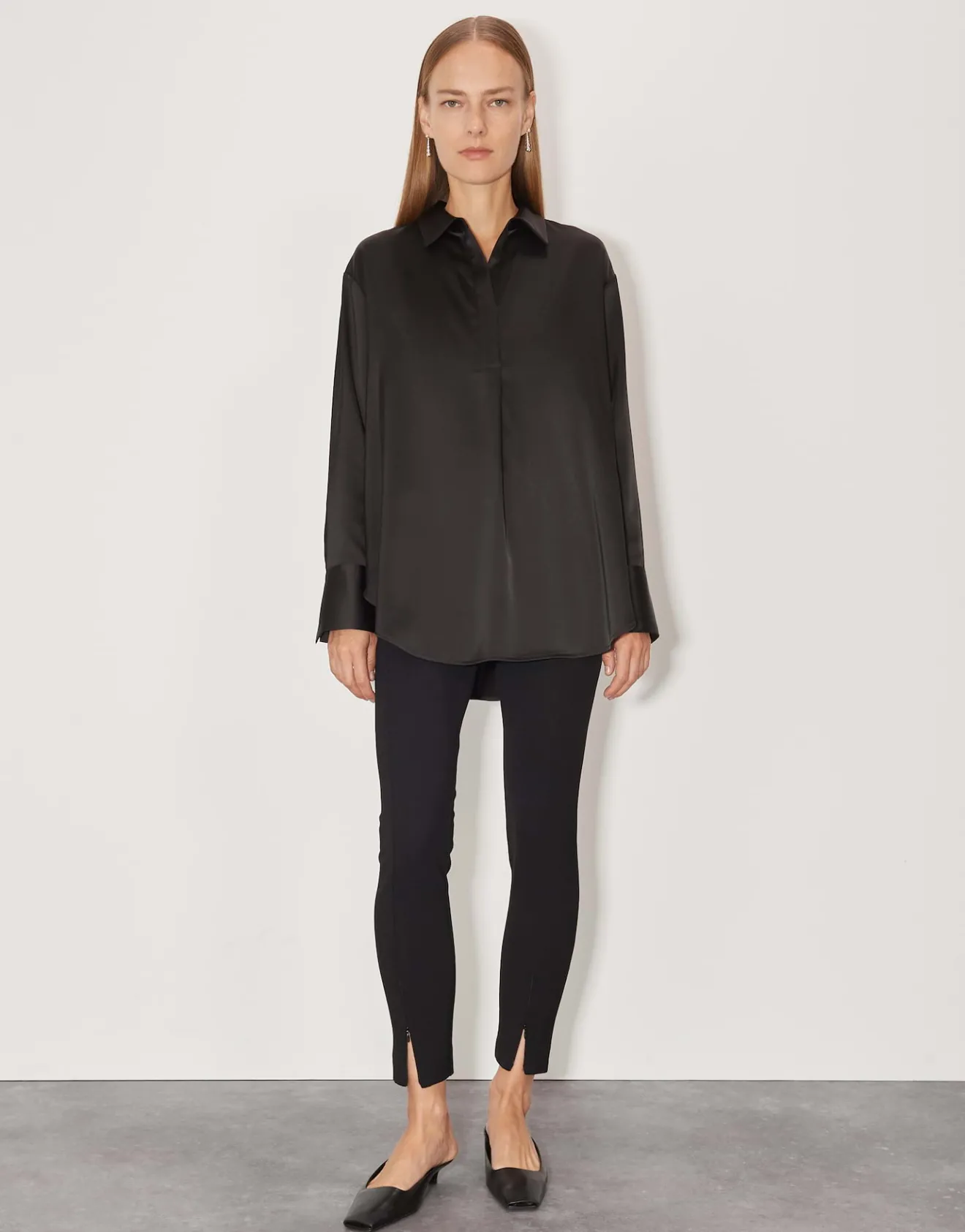 Fashion Satinbluse ZANZA Loose im Oversize Stil Blusen