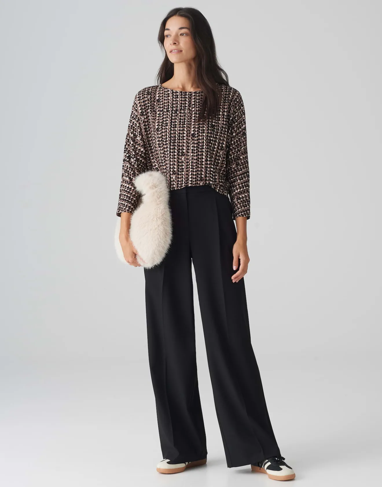 Clearance Shirt SEBRY SHINE Batwing Fit aus Viskose Mix Shirts