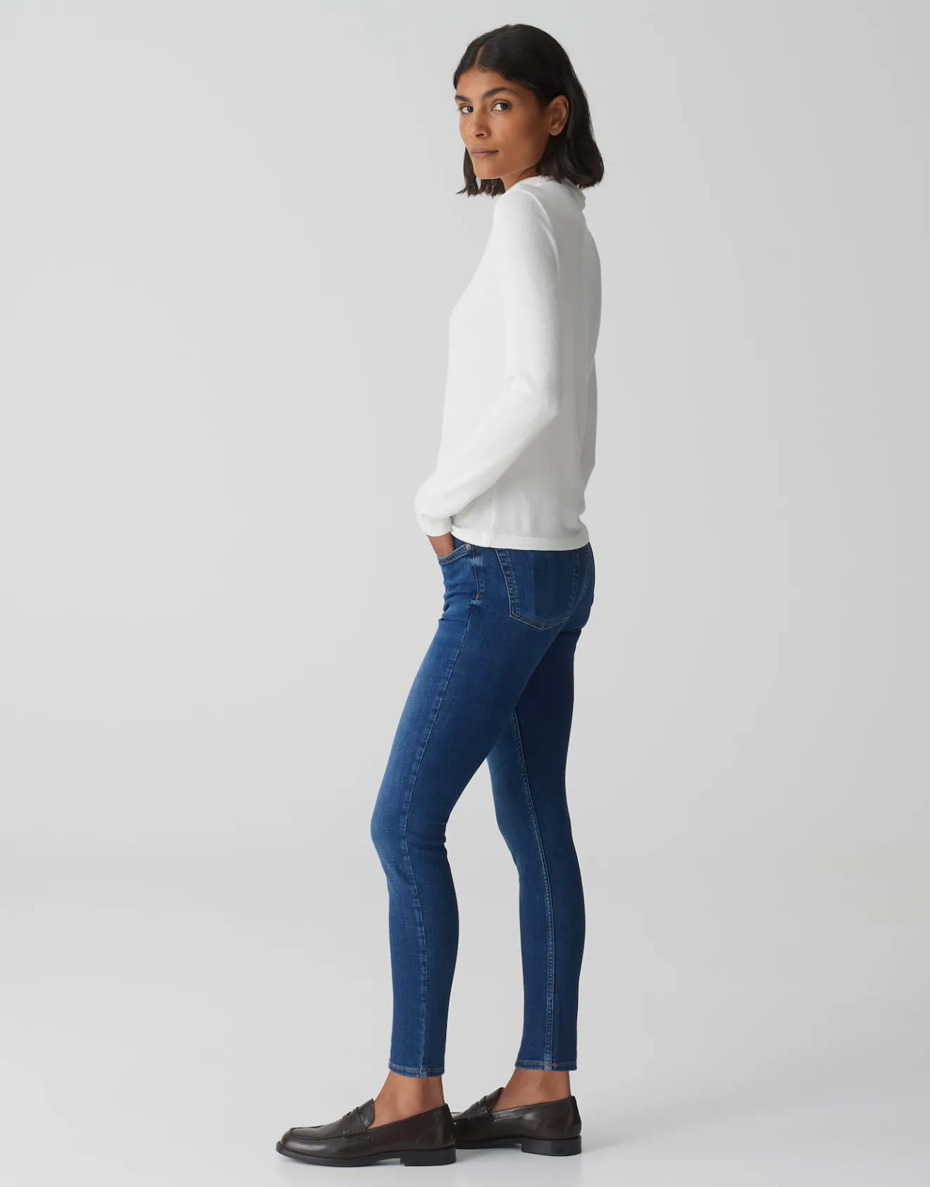 Shop Skinny Jeans ELMA STRONG BLUE Low Rise aus stretchigem BCI Cotton Mix Jeans