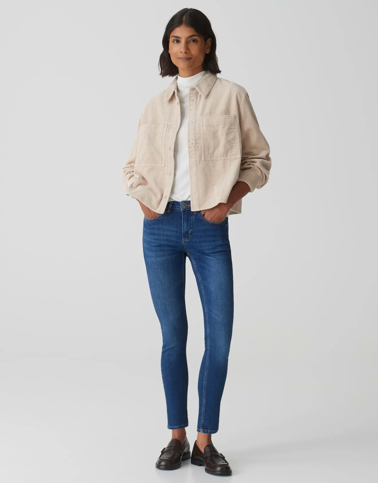 Shop Skinny Jeans ELMA STRONG BLUE Low Rise aus stretchigem BCI Cotton Mix Jeans