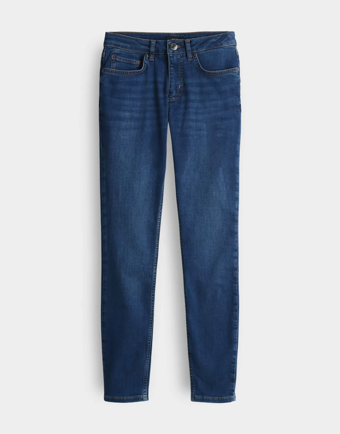 Shop Skinny Jeans ELMA STRONG BLUE Low Rise aus stretchigem BCI Cotton Mix Jeans