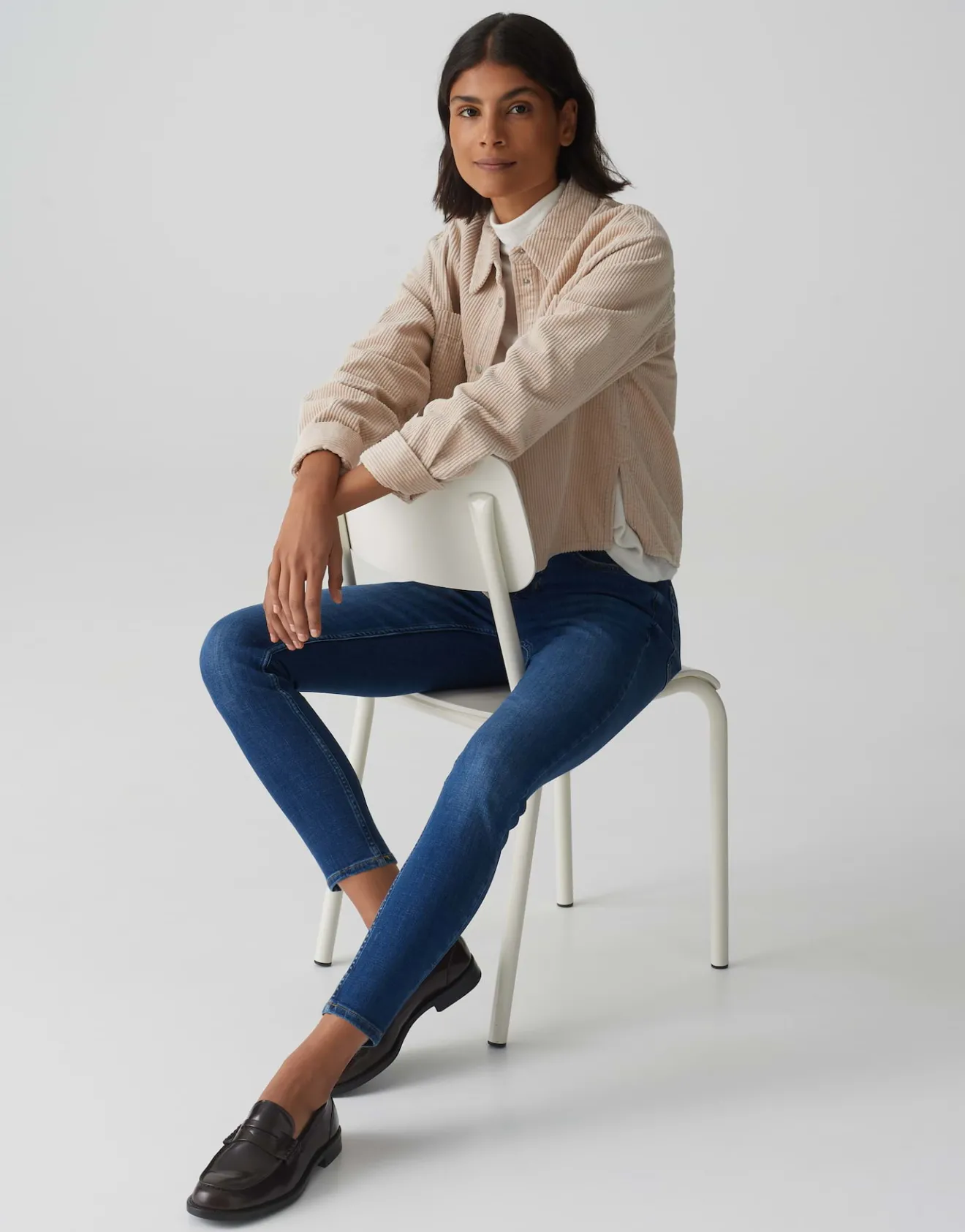 Shop Skinny Jeans ELMA STRONG BLUE Low Rise aus stretchigem BCI Cotton Mix Jeans