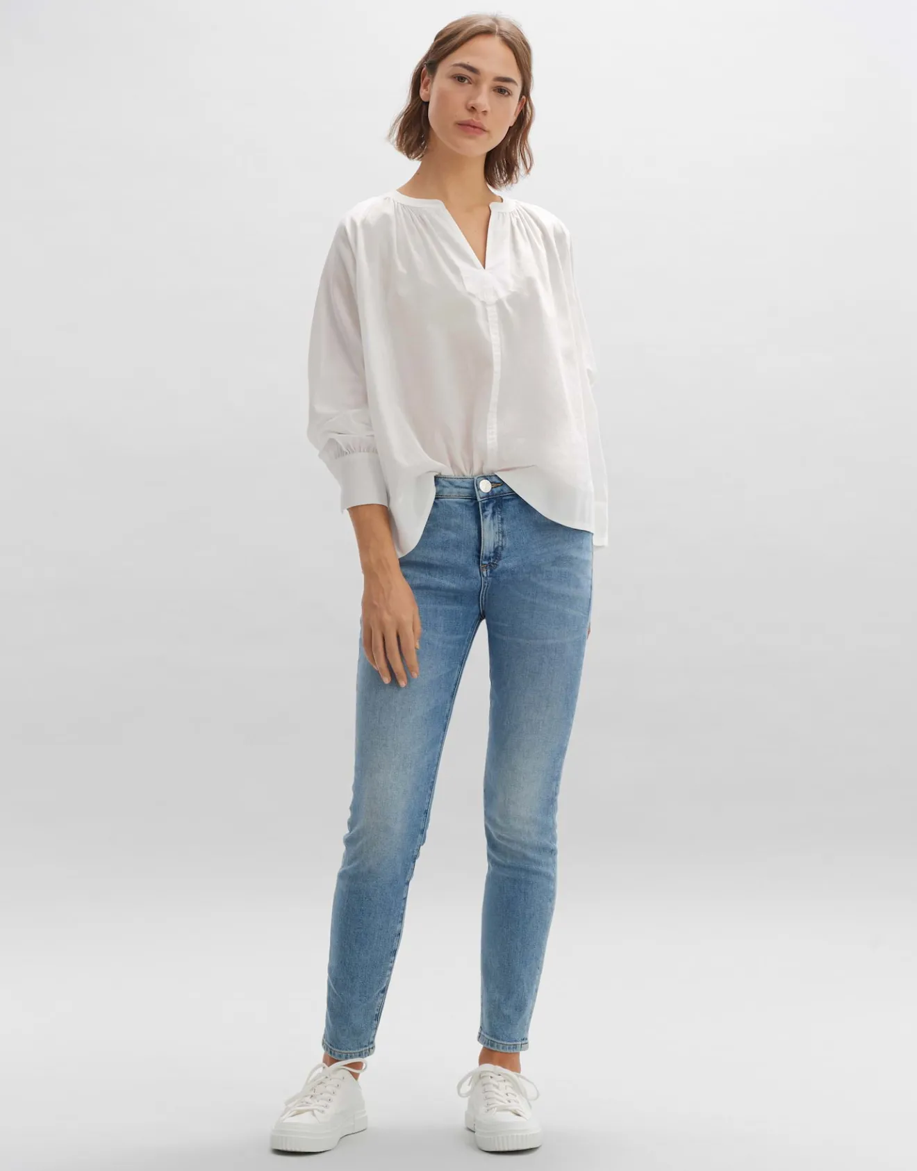 Best Sale Slim Jeans EVITA Mid Rise aus stretchigem BCI Cotton Mix Jeans