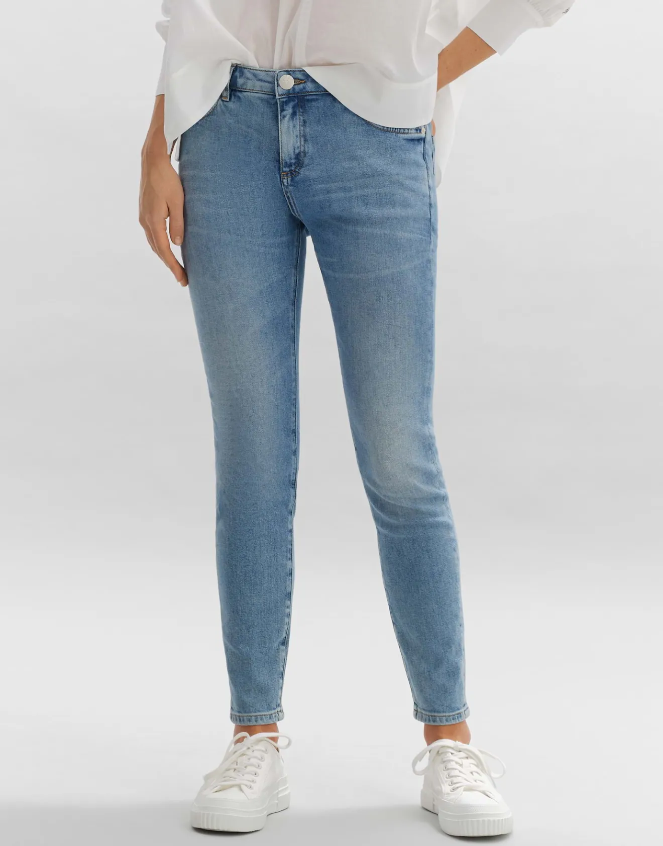 Best Sale Slim Jeans EVITA Mid Rise aus stretchigem BCI Cotton Mix Jeans