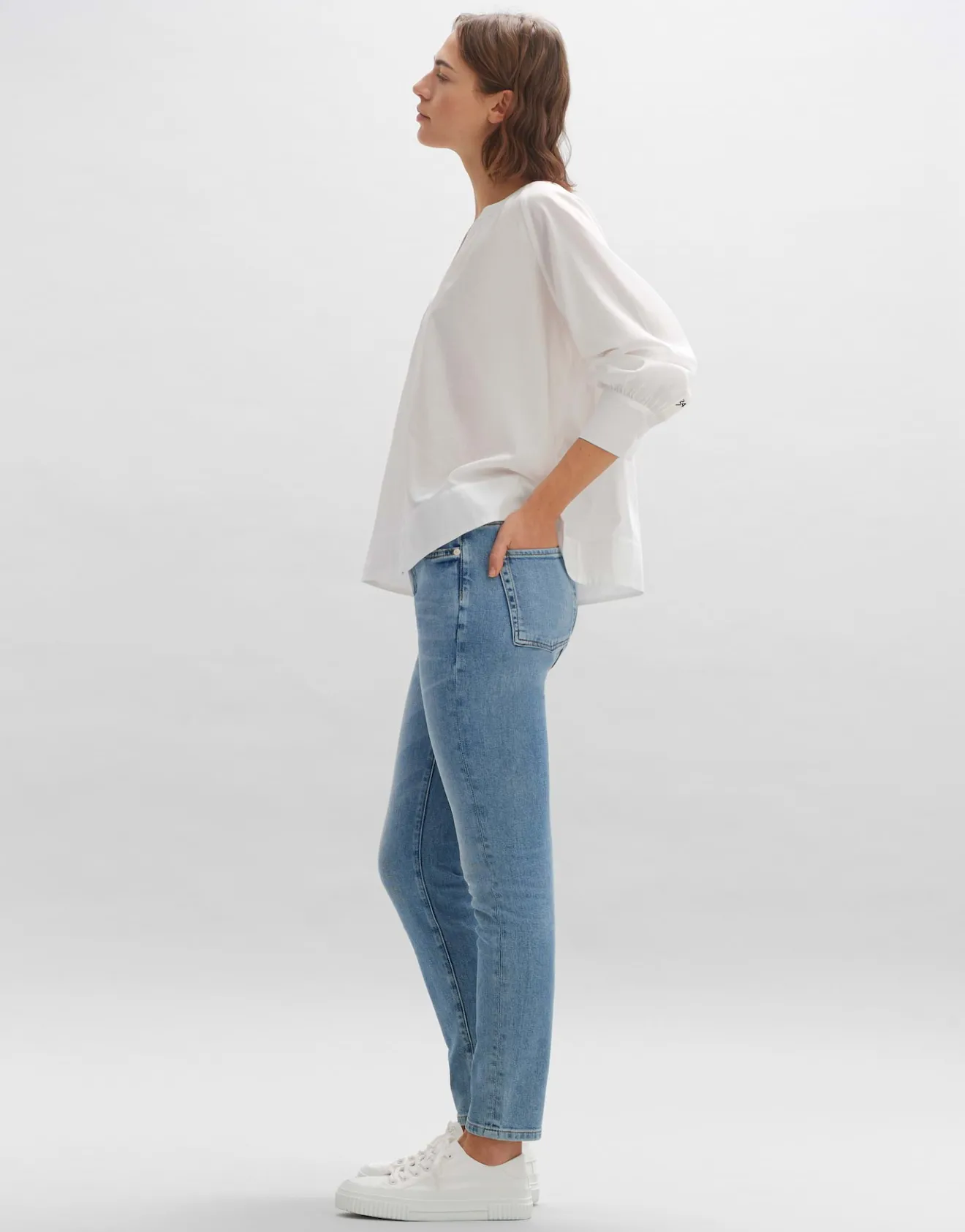 Best Sale Slim Jeans EVITA Mid Rise aus stretchigem BCI Cotton Mix Jeans