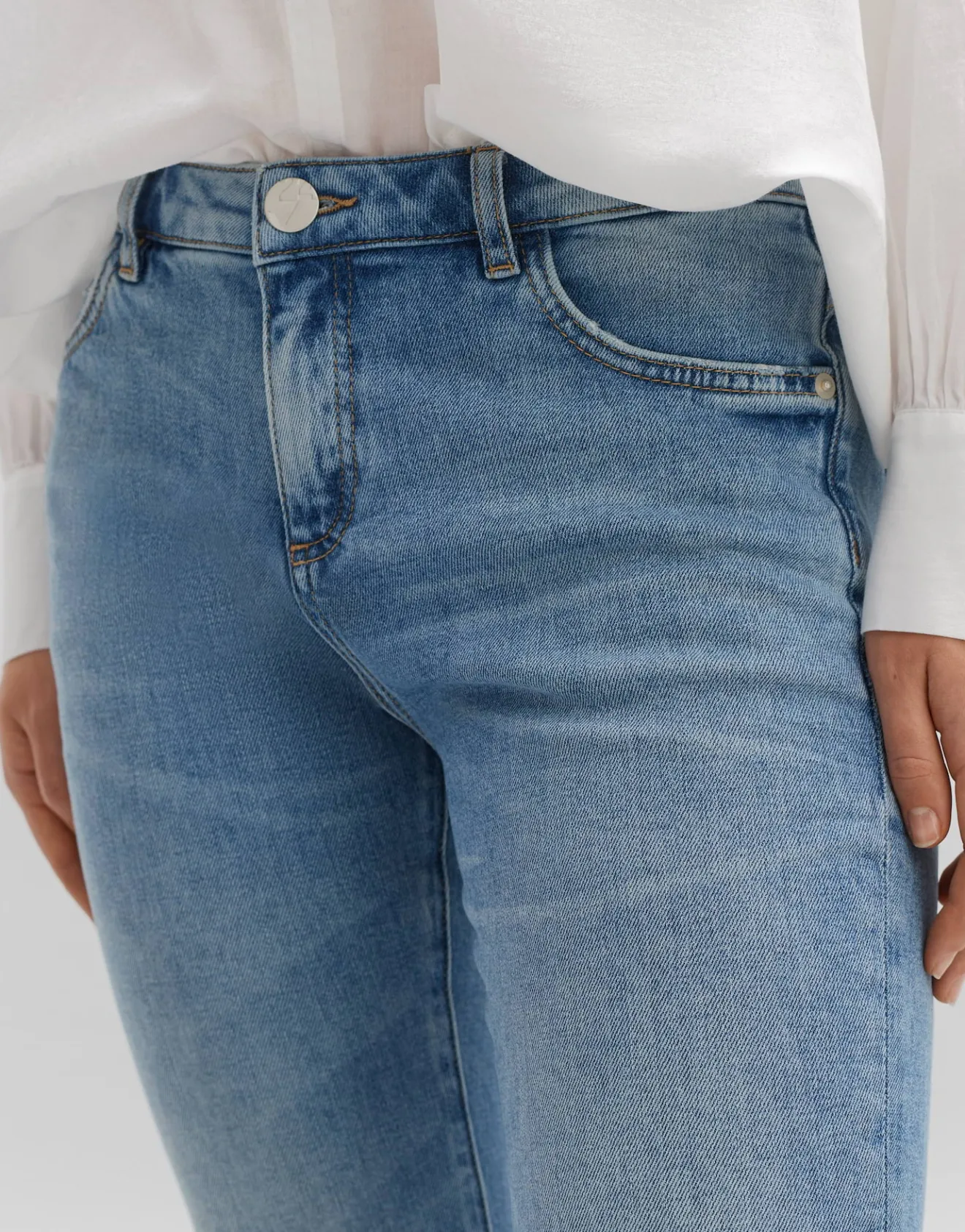 Best Sale Slim Jeans EVITA Mid Rise aus stretchigem BCI Cotton Mix Jeans