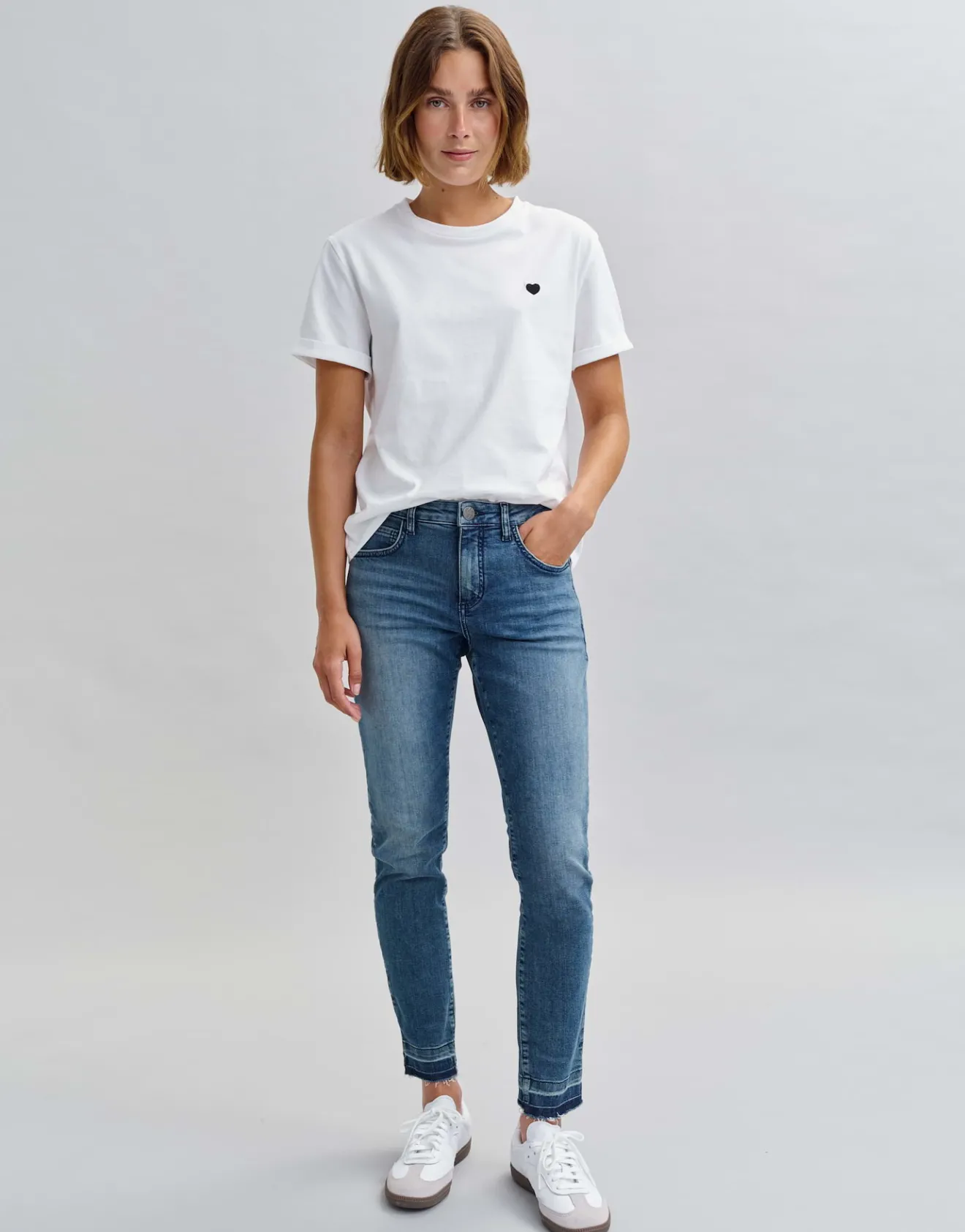 Cheap Slim Jeans EVITA URBAN Mid Rise aus softem BCI Cotton Mix Jeans