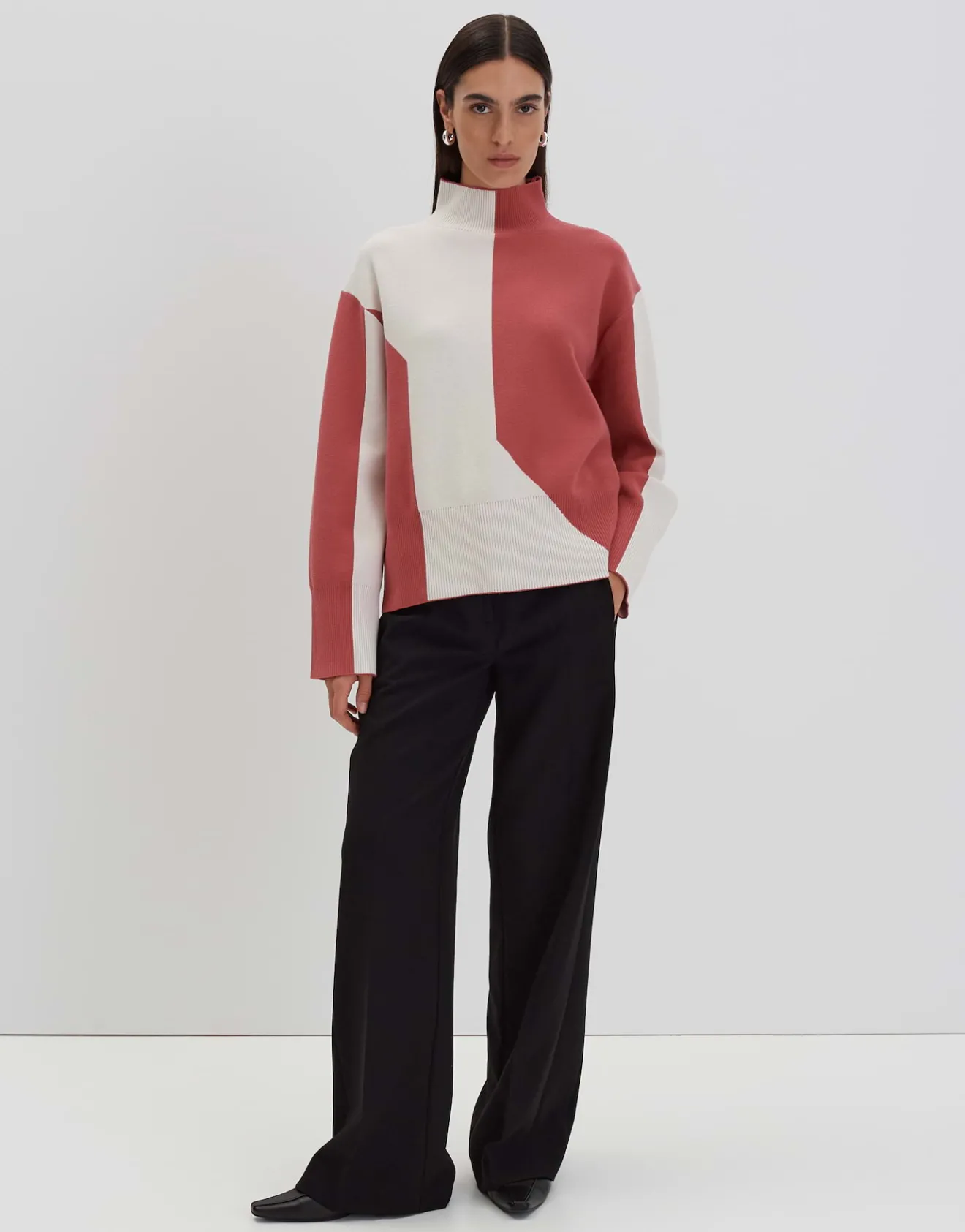 Store Strickpullover TAMIELA Loose mit Color Blocking Strick