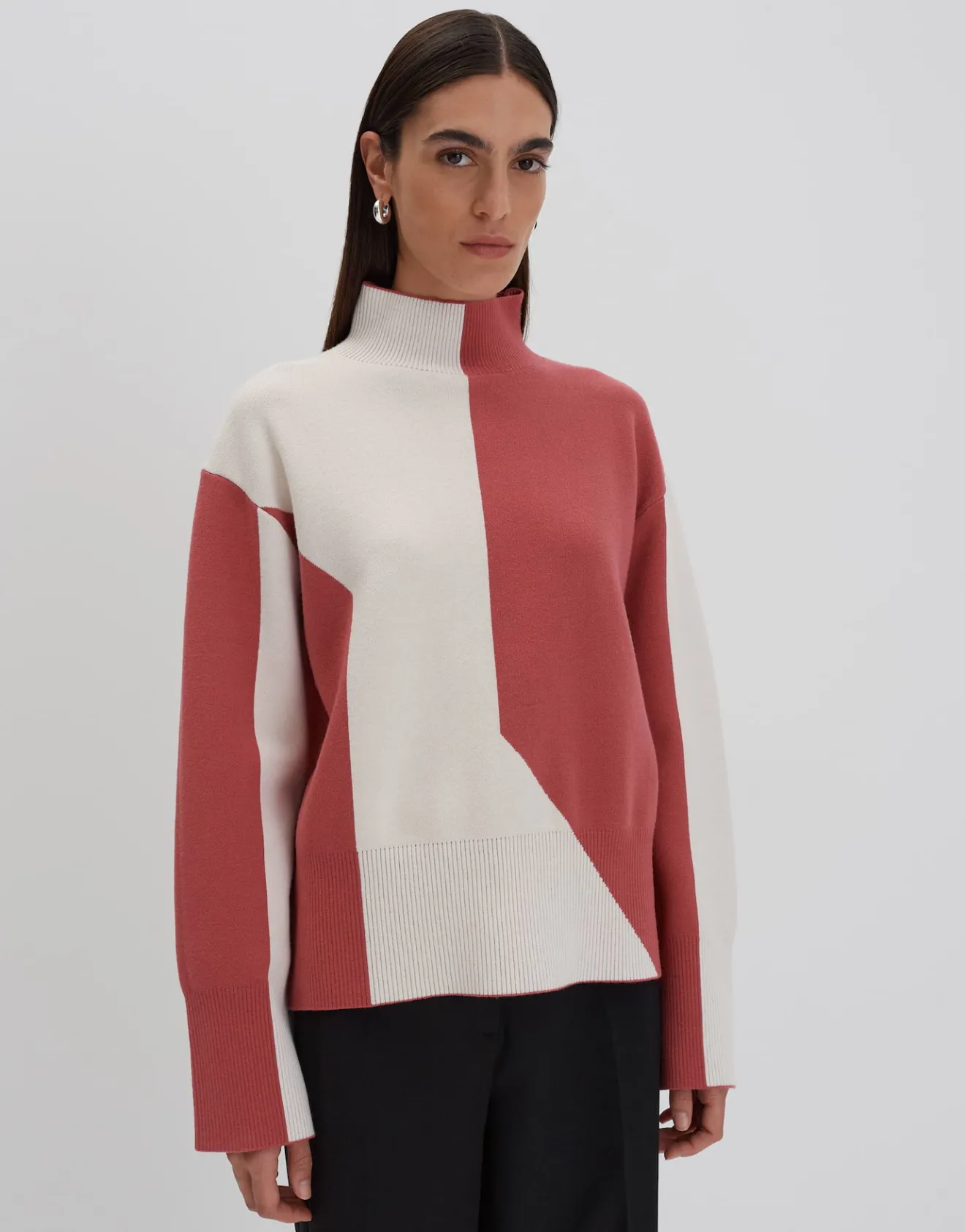 Store Strickpullover TAMIELA Loose mit Color Blocking Strick