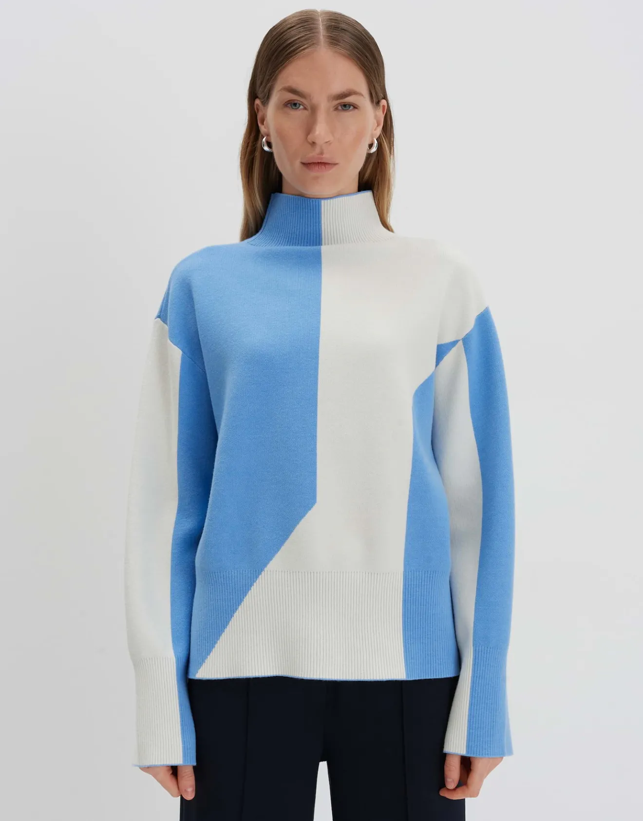Hot Strickpullover TAMIELA Loose mit Color Blocking Strick