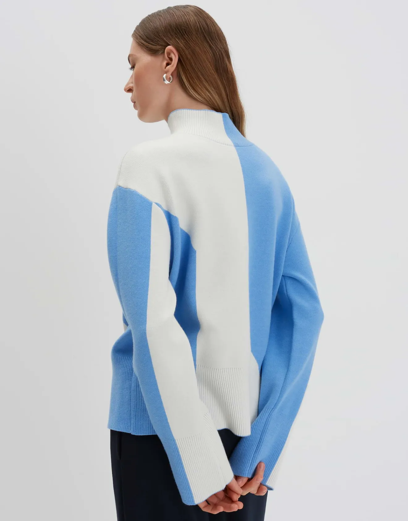 Hot Strickpullover TAMIELA Loose mit Color Blocking Strick