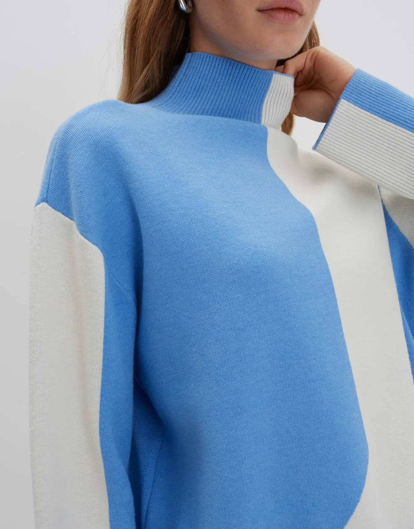 Hot Strickpullover TAMIELA Loose mit Color Blocking Strick