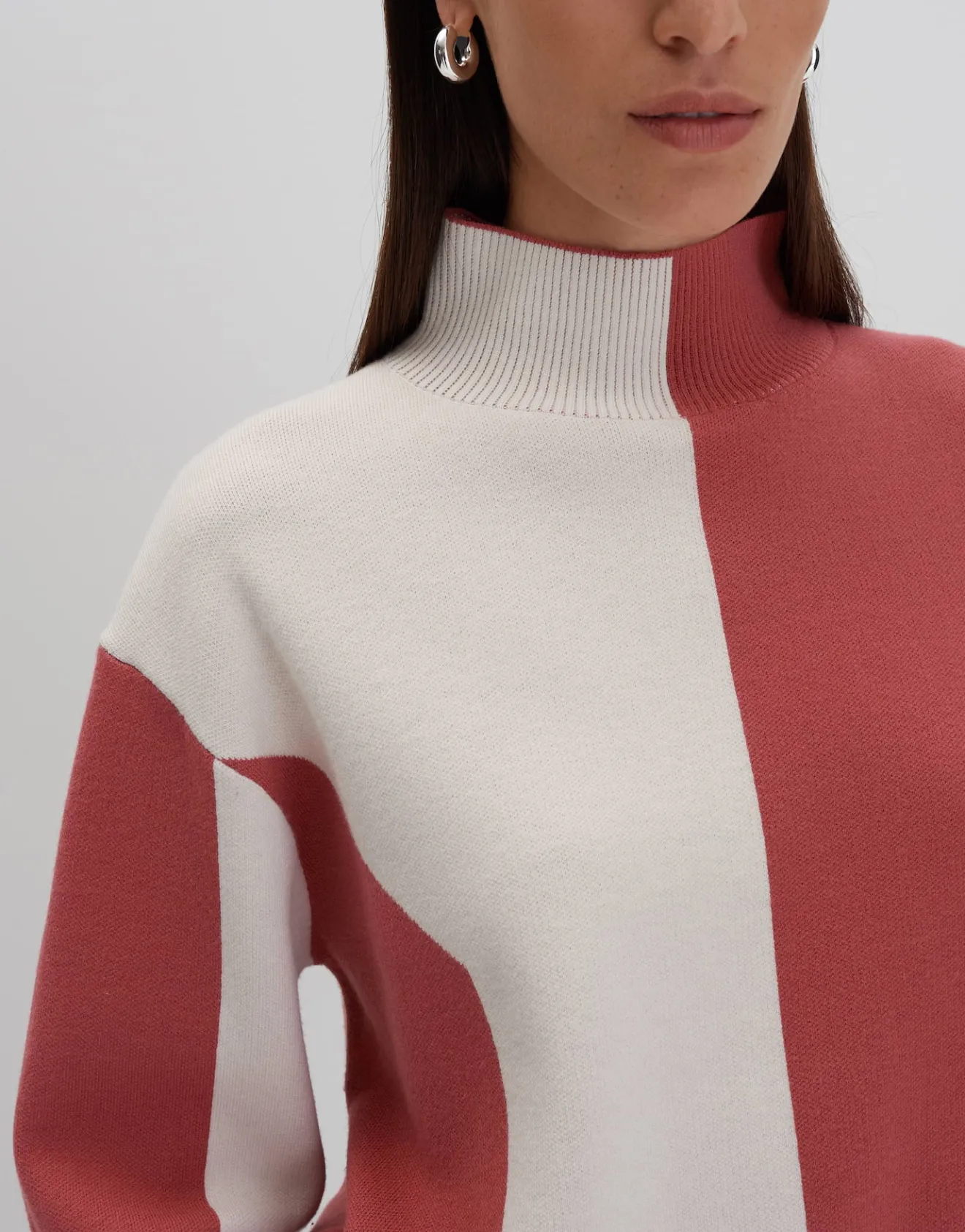 Store Strickpullover TAMIELA Loose mit Color Blocking Strick