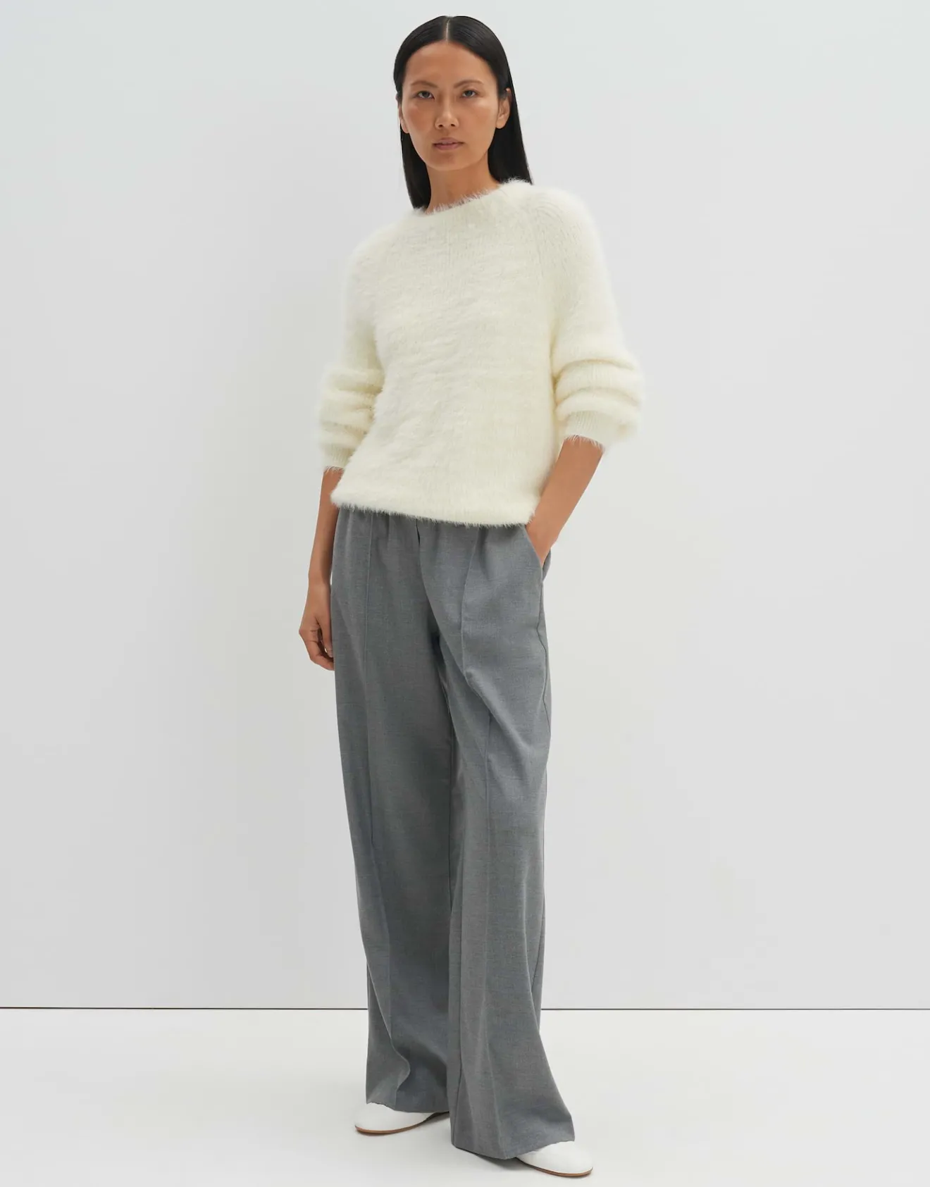 Discount Strickpullover TISSIE Loose in Fake Fur Optik Strick