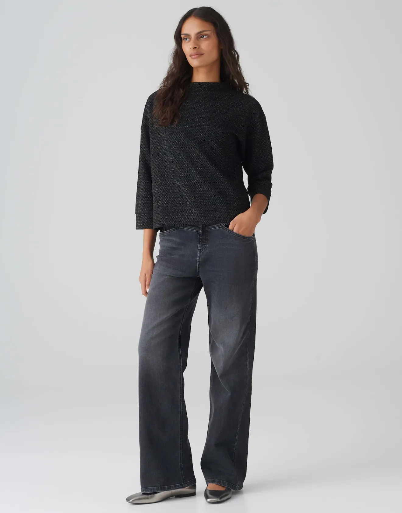 Cheap Sweater GESCHE Boxy Fit mit Glitzer Details Sweat