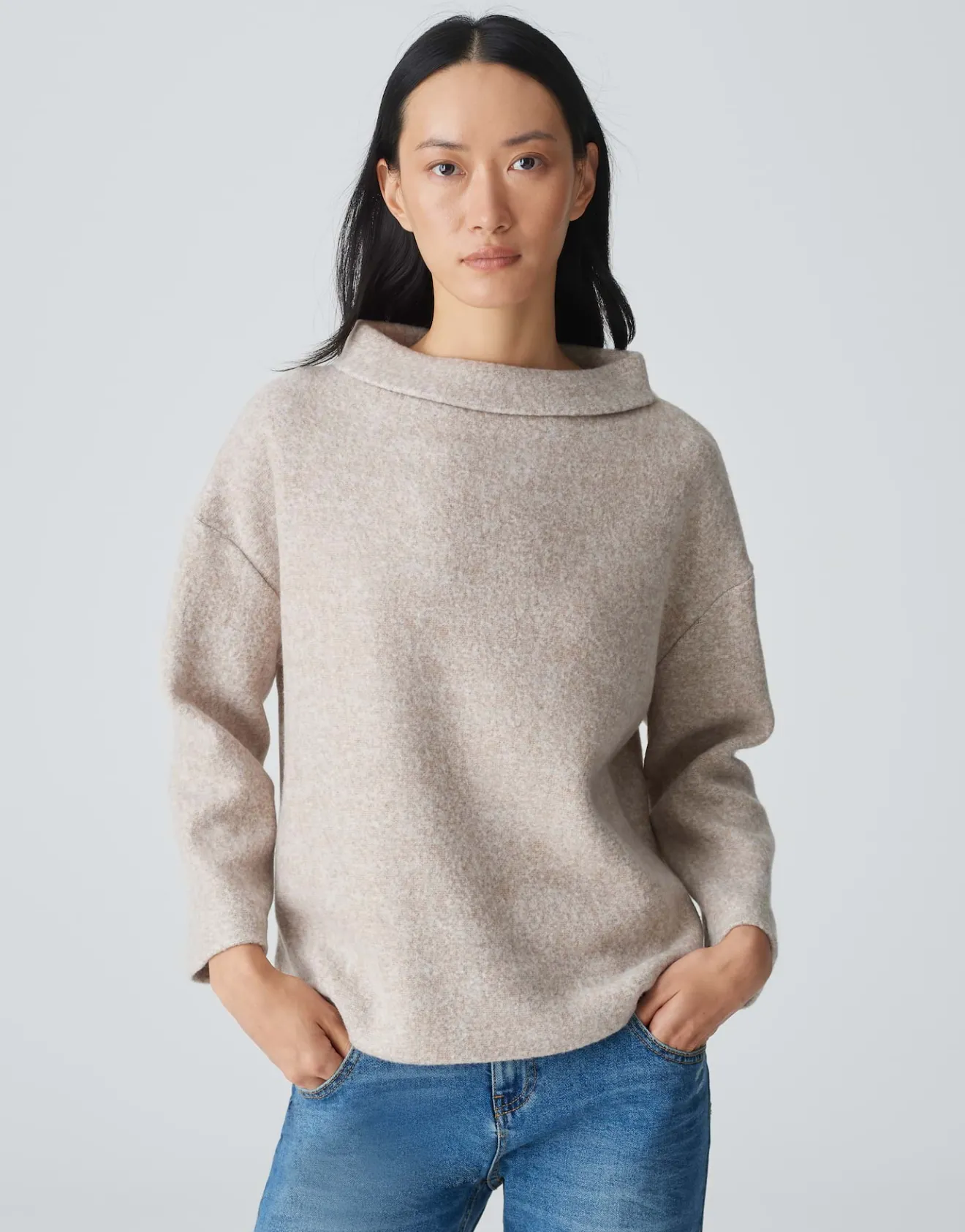 Clearance Sweater GESURLA Loose mit weichem Hand-Feel Sweat