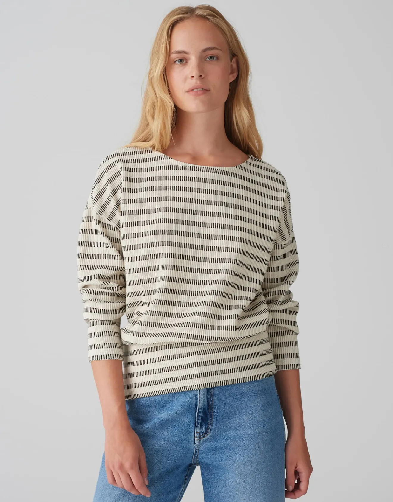 Store Sweater GIEKA STRIPE Regular mit Struktur Sweat