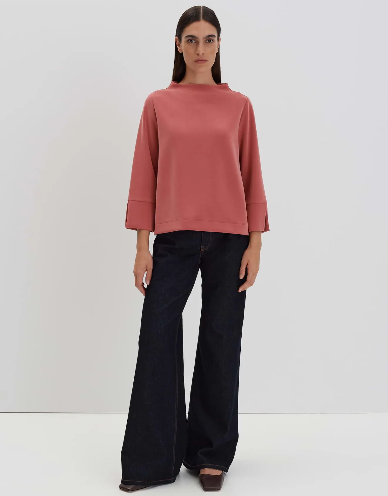 Flash Sale Sweater USARAH Loose aus samtigem Modal Mix Sweat