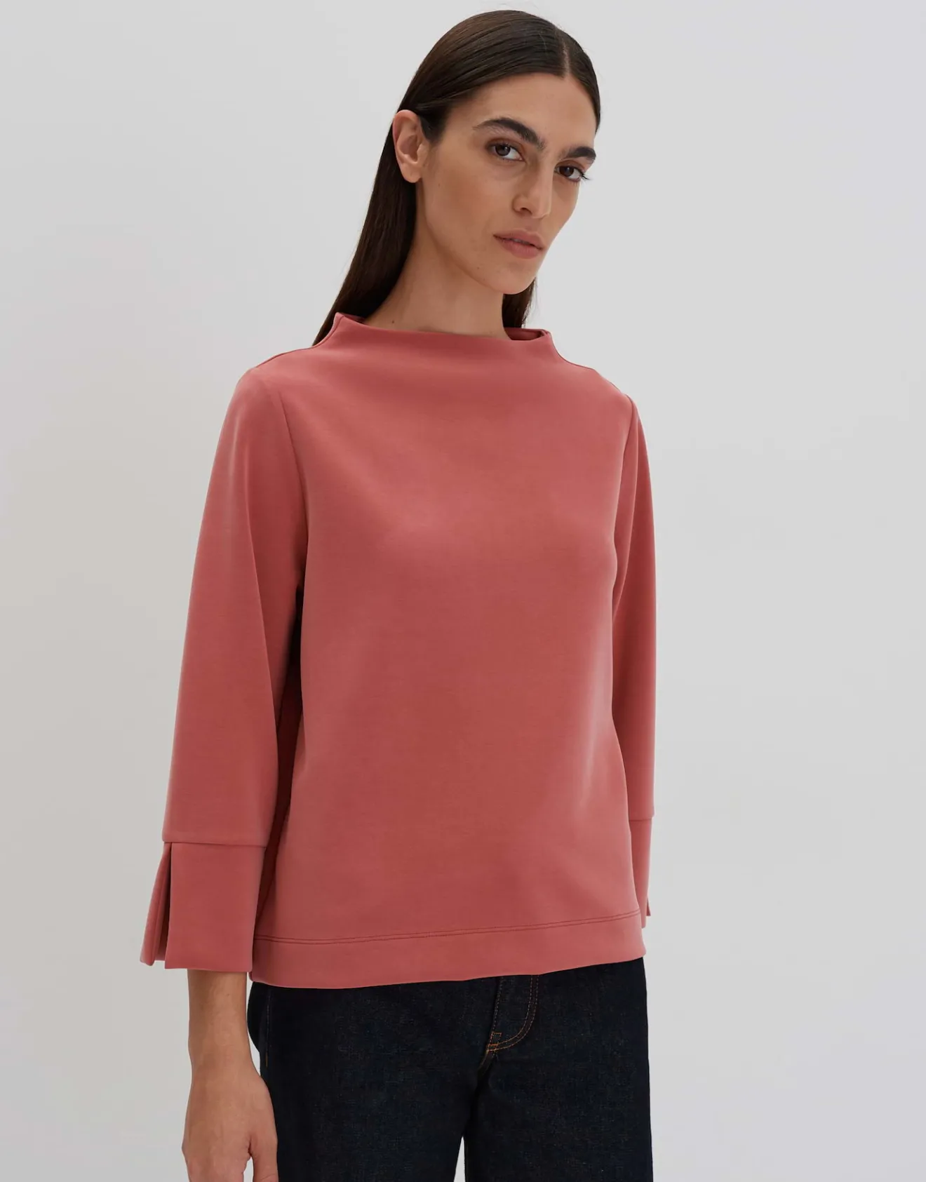 Flash Sale Sweater USARAH Loose aus samtigem Modal Mix Sweat