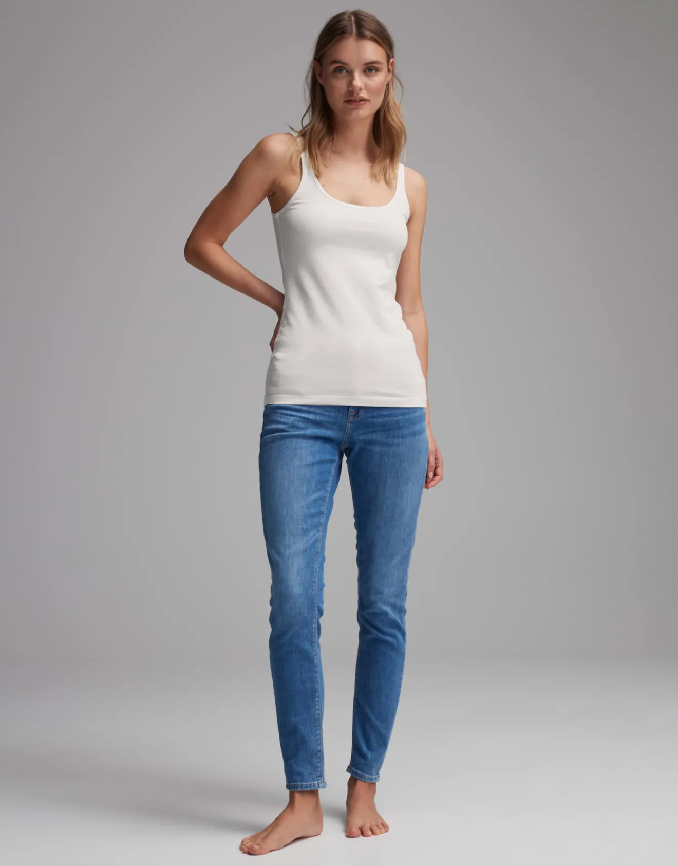 Shop Trägertop INA Slim aus stretchigem BCI Cotton Mix Basics | Shirts