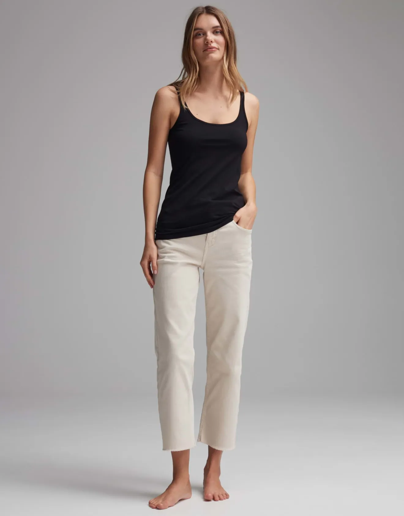 Outlet Trägertop INA Slim aus stretchigem BCI Cotton Mix Basics | Shirts