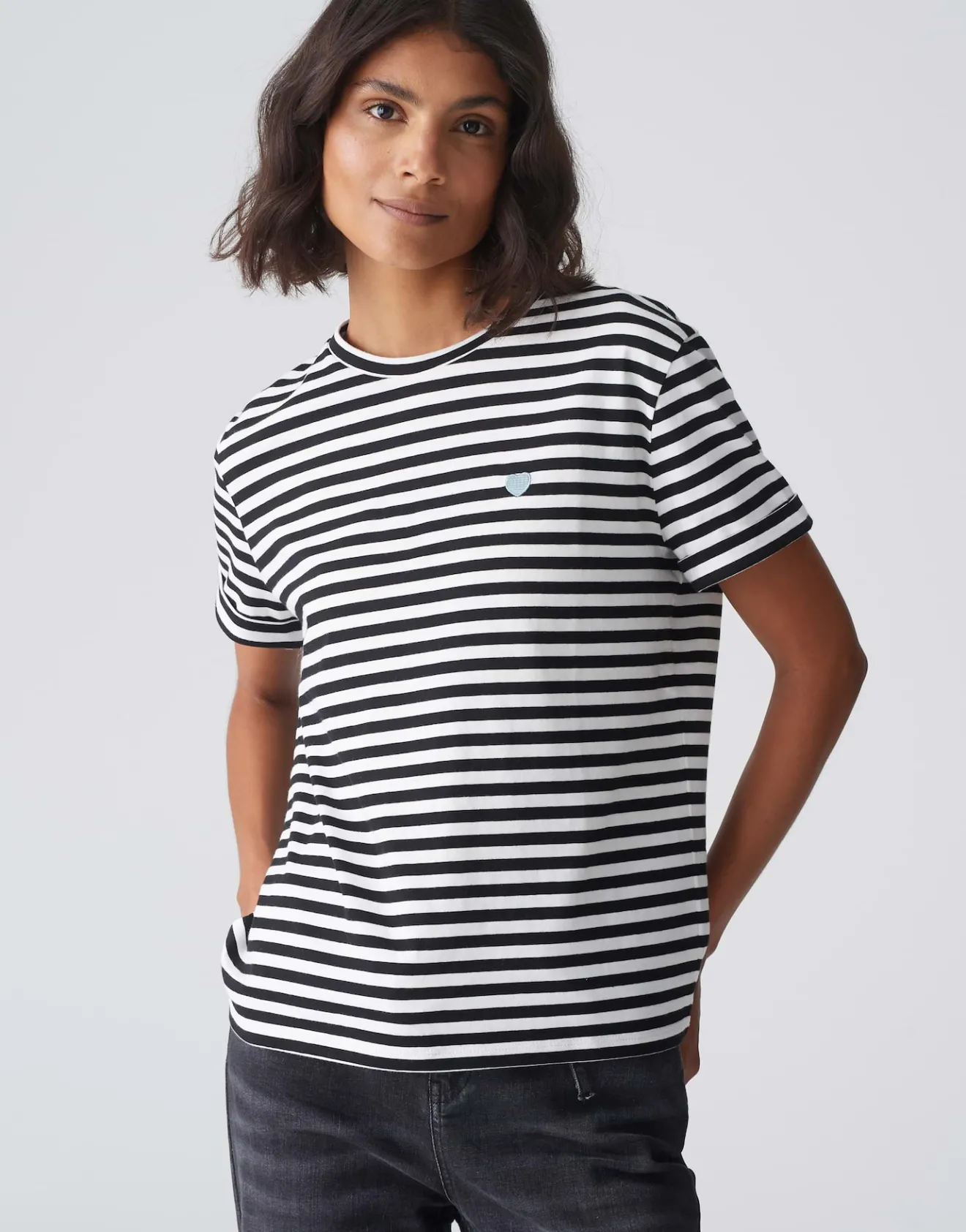 Cheap T-Shirt SERZ STRIPE Regular aus Organic Cotton Basics | Shirts