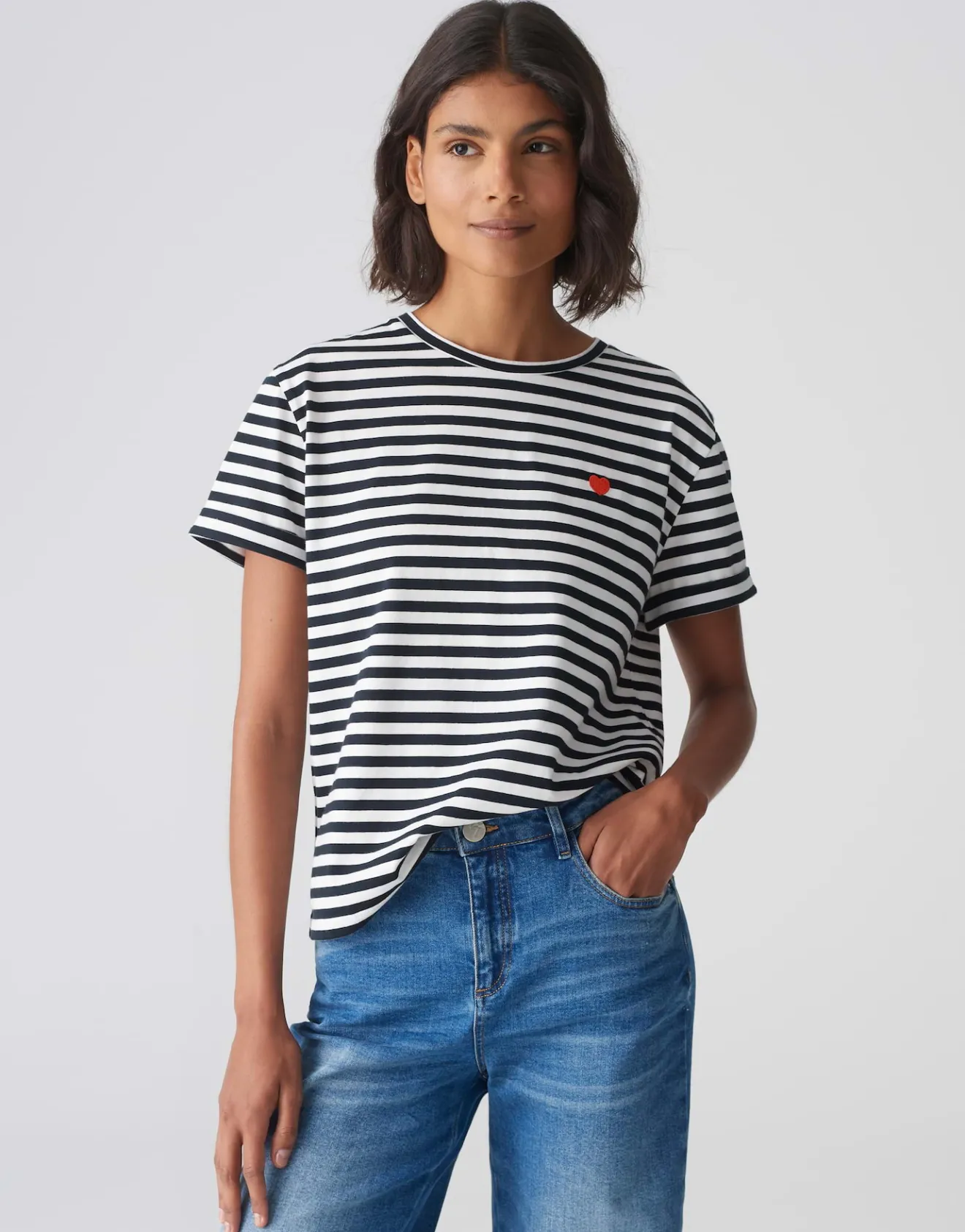 Cheap T-Shirt SERZ STRIPE Regular aus Organic Cotton Basics | Shirts