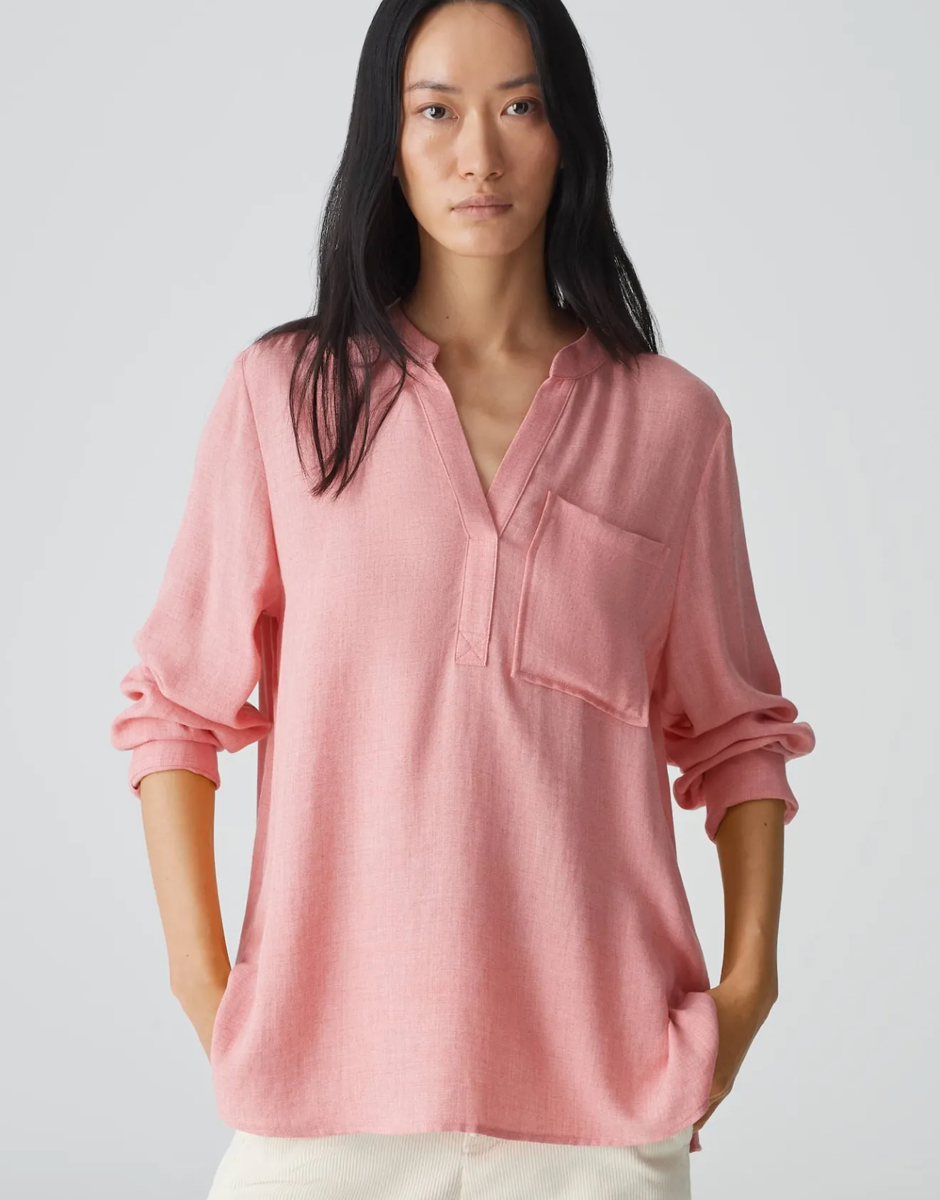 Discount Tunikabluse FANELL Regular aus weichem Flanell Blusen