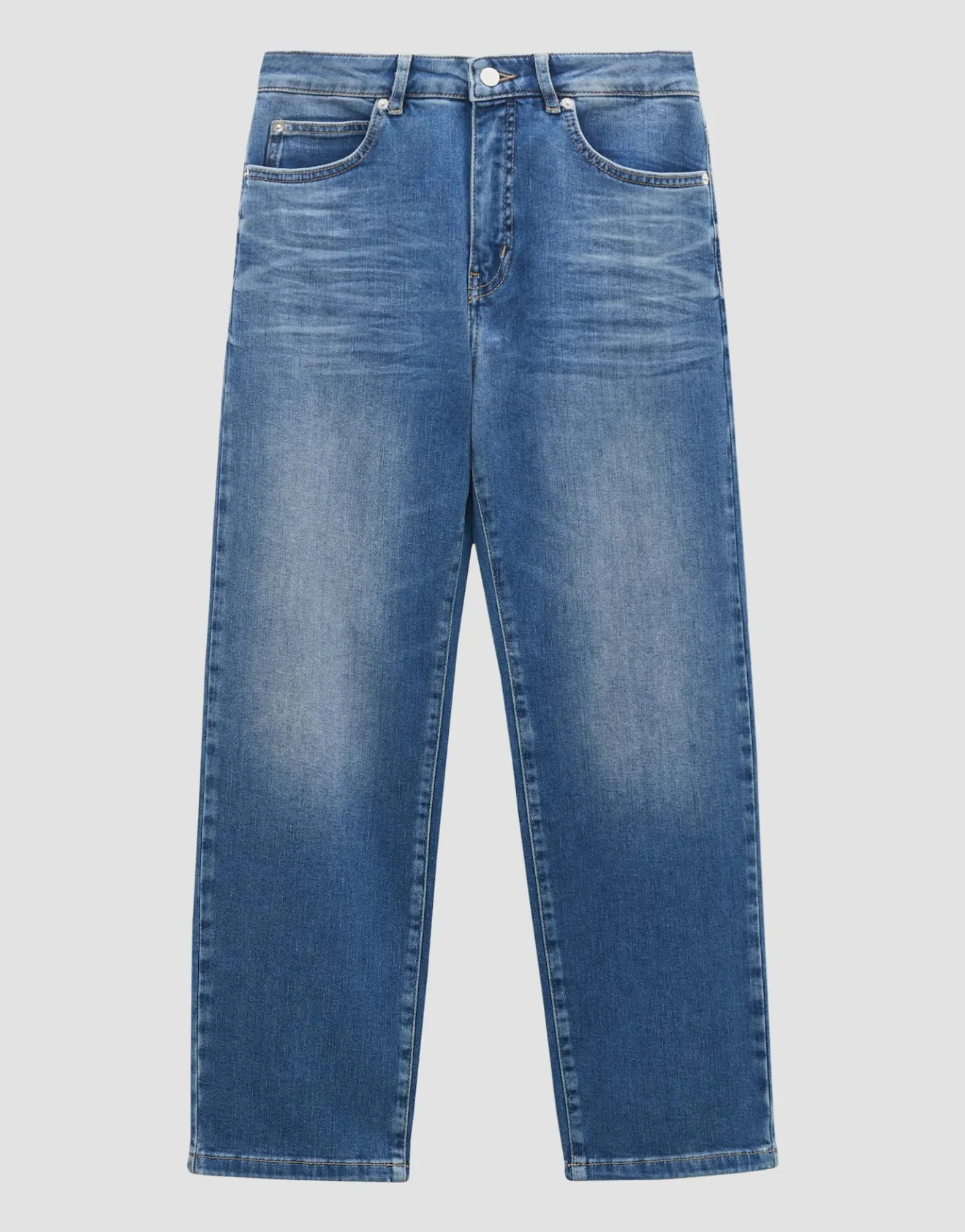 Discount Verkürzte Relaxed Jeans CORAH Mid Rise aus BCI Cotton Mix Jeans