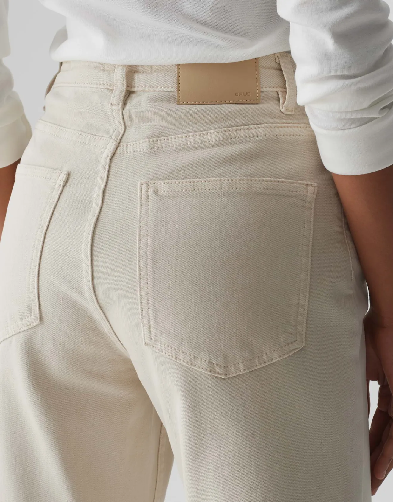 Outlet Wide Cropped Jeans MOMITO COLOR Mid Rise aus stretchigem Baumwoll Mix Jeans