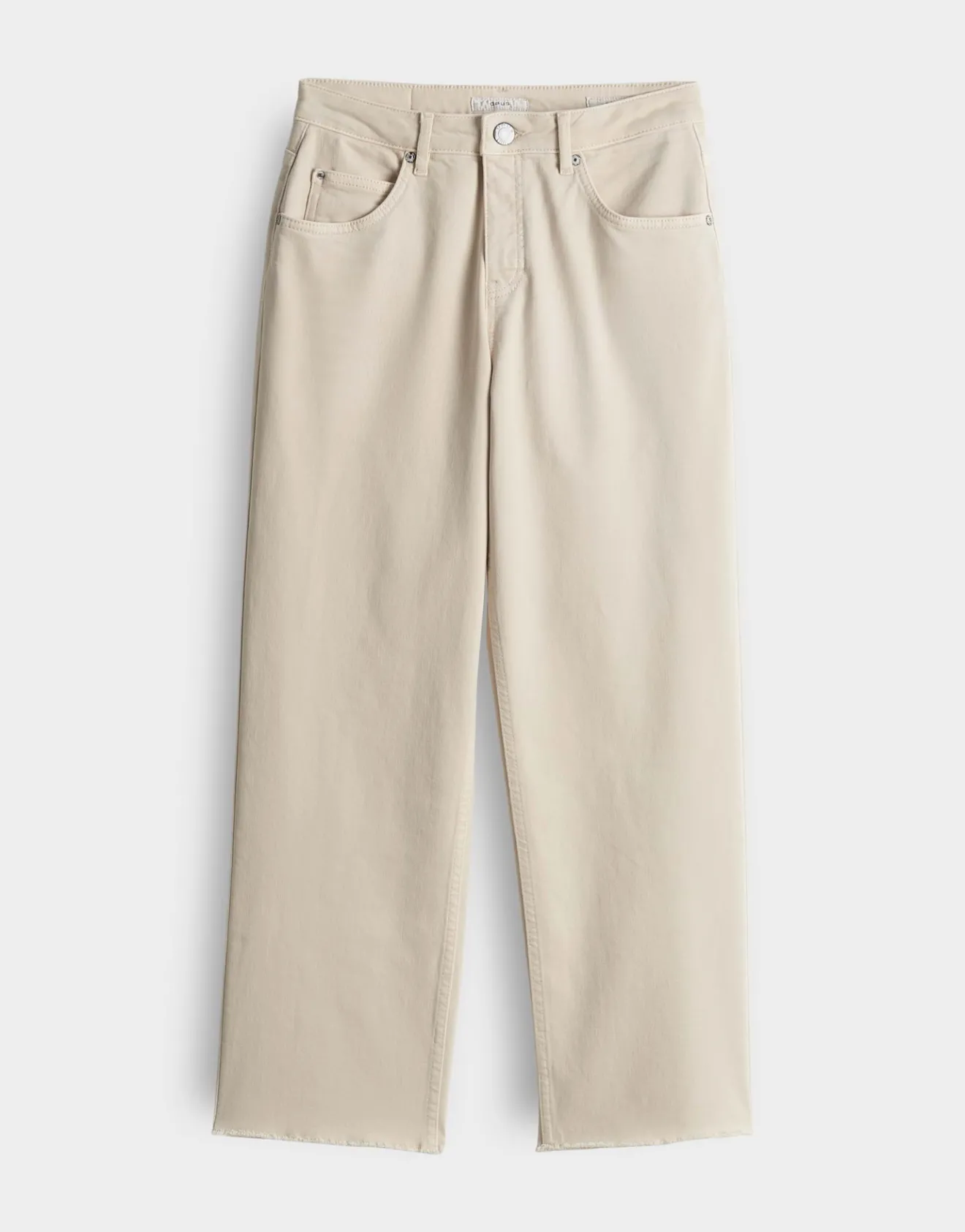 Outlet Wide Cropped Jeans MOMITO COLOR Mid Rise aus stretchigem Baumwoll Mix Jeans