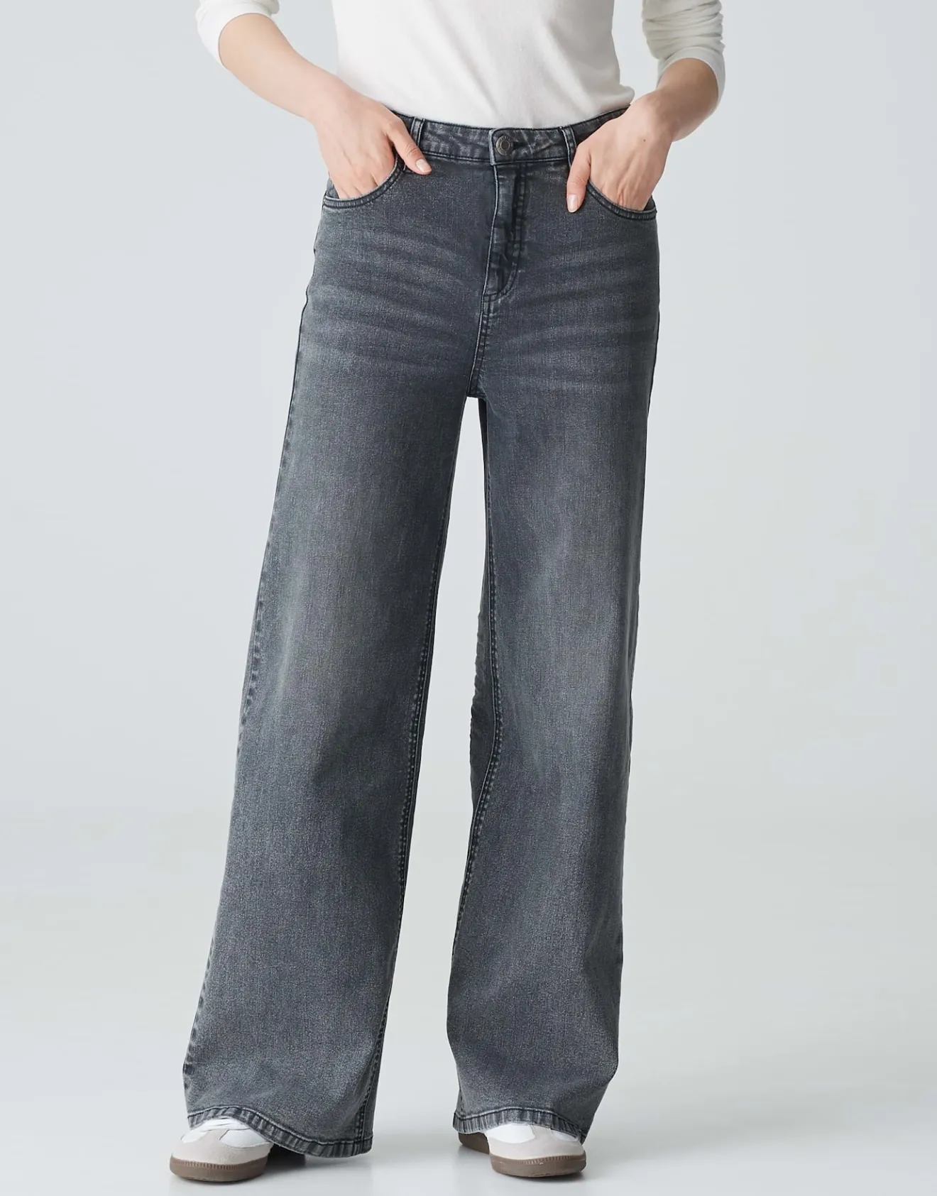 Outlet Wide Leg Jeans MARLI PALAZZO High Rise mit Stretch Jeans
