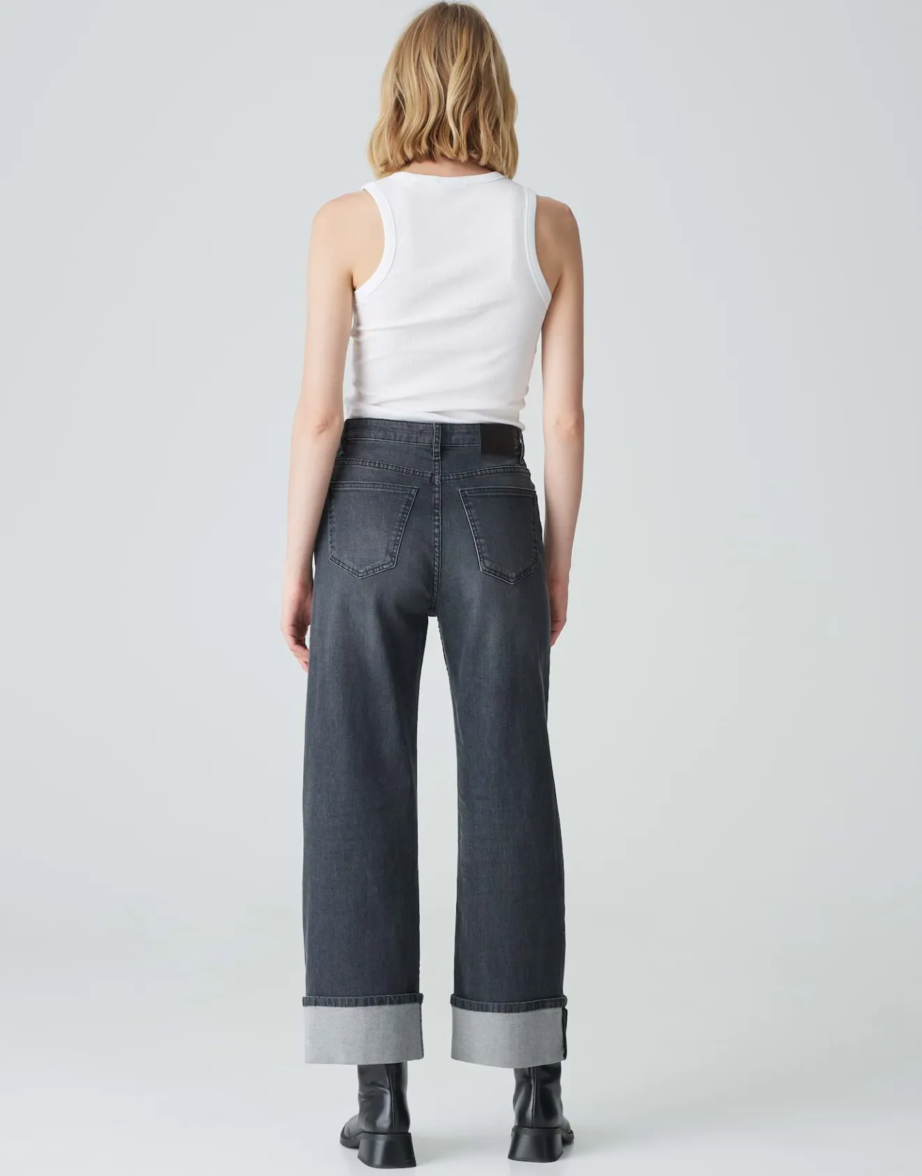 Store Wide Leg Jeans MARLI TURN UP High Rise aus Spanish Cotton Mix Jeans