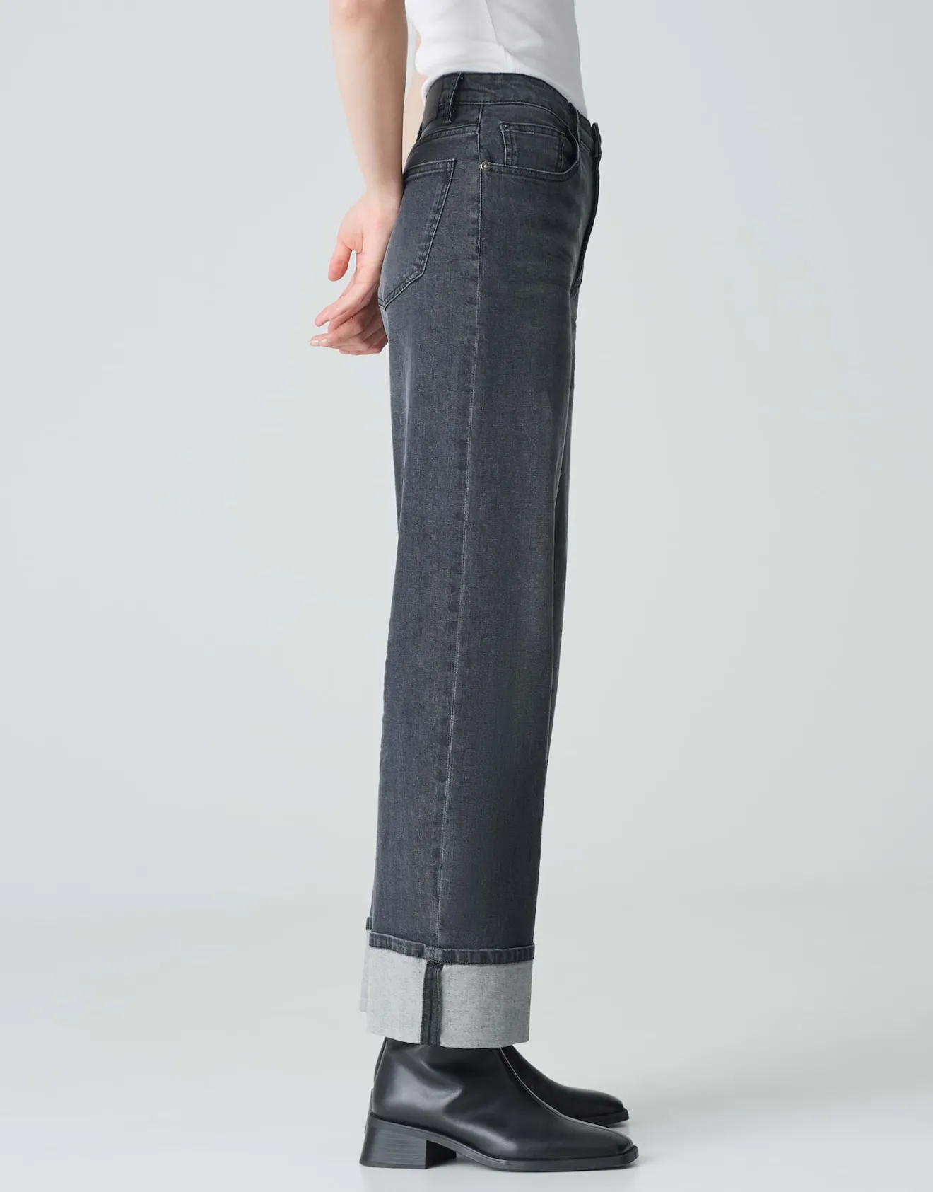 Store Wide Leg Jeans MARLI TURN UP High Rise aus Spanish Cotton Mix Jeans