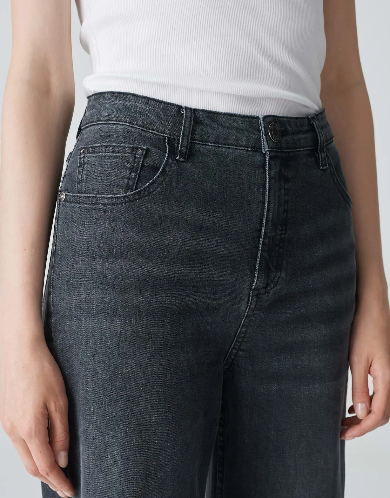 Store Wide Leg Jeans MARLI TURN UP High Rise aus Spanish Cotton Mix Jeans