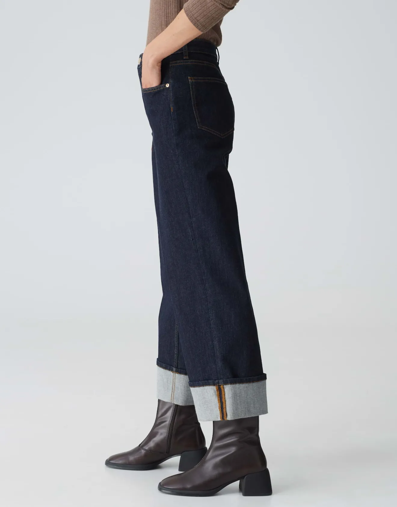 Flash Sale Wide Leg Jeans MIPO Mid Rise aus stretchigem Baumwoll Mix Jeans