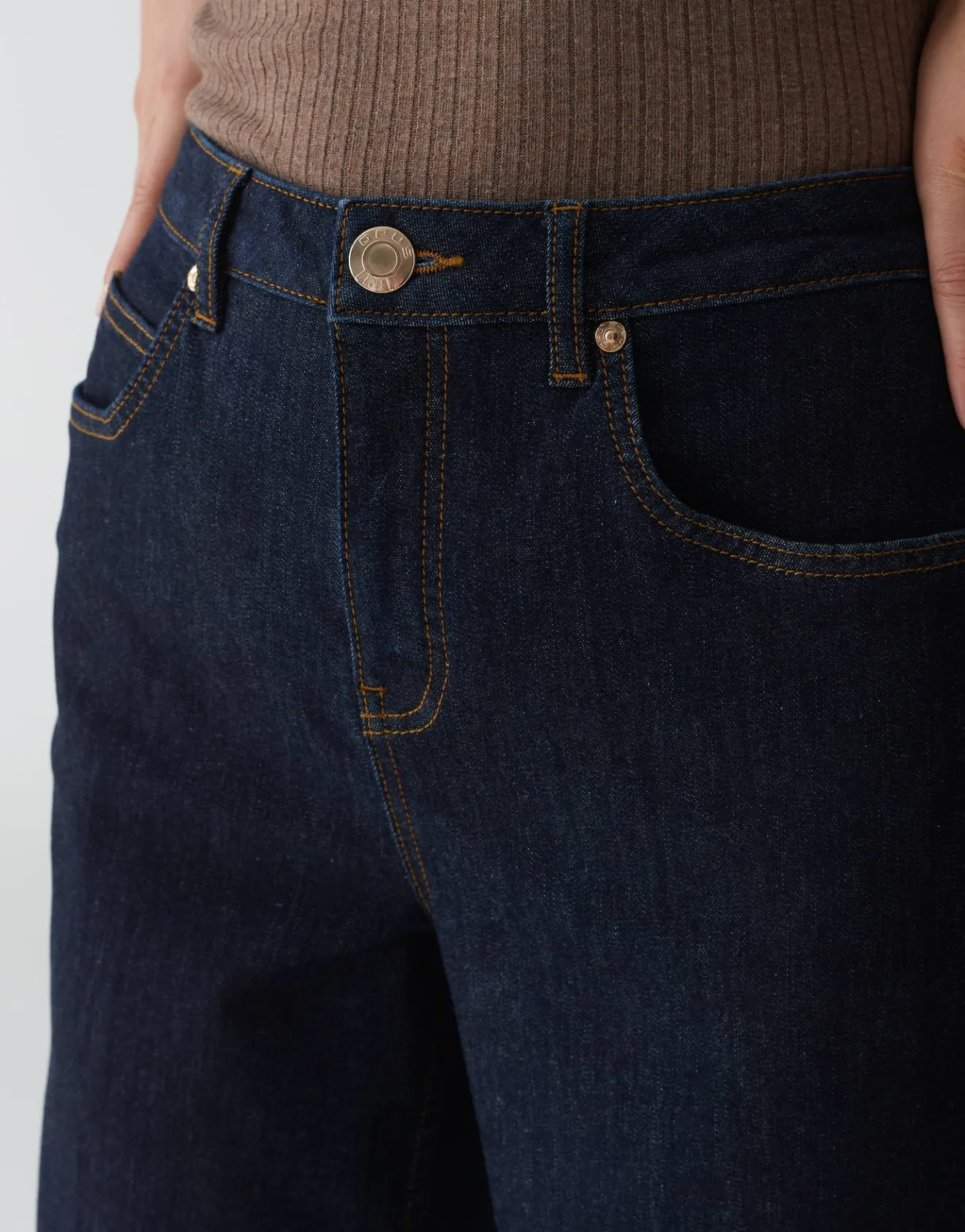 Flash Sale Wide Leg Jeans MIPO Mid Rise aus stretchigem Baumwoll Mix Jeans