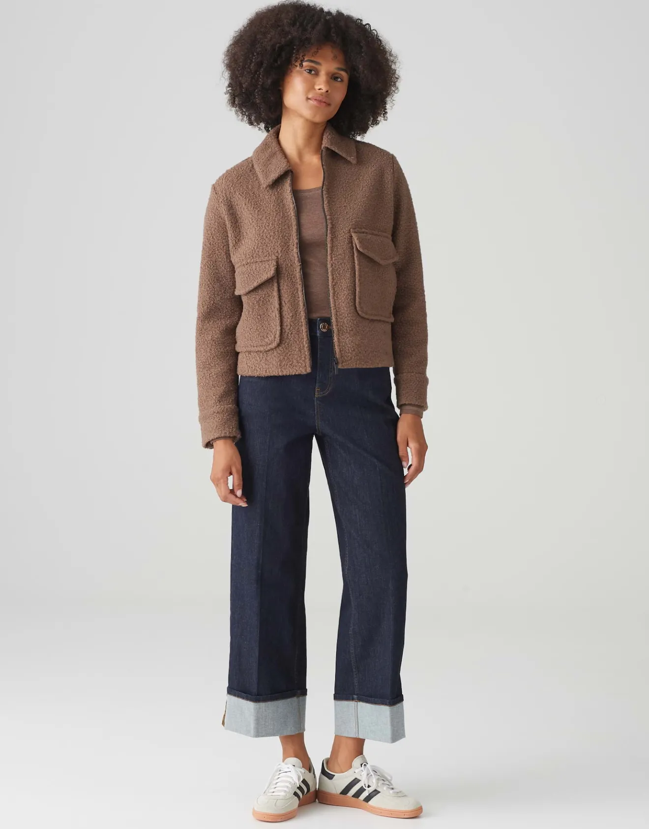 Flash Sale Wide Leg Jeans MIPO Mid Rise aus stretchigem Baumwoll Mix Jeans